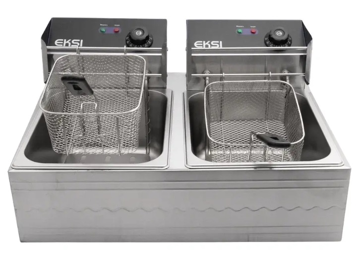 Фритюрница Eksi 6+6L Electric Fryer