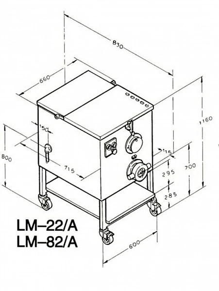 Мясорубка Koneteollisuus (KT) LM-82/A (корпус чугун, шнек нержавеющая сталь)