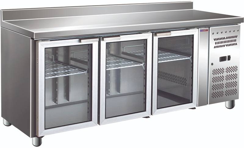 Стол холодильный Cooleq GN3200TNG (бортик) (стеклянная дверь)