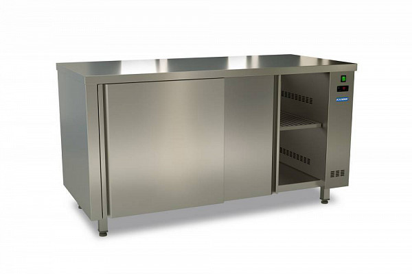 Стол тепловой Камик 1000*700*850 без борта, 2 двери-купе. aisi 304