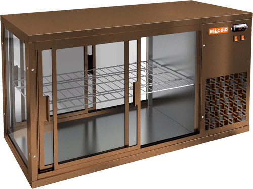Витрина холодильная Hicold VRL T 1300 R (Bronze) (настольная)