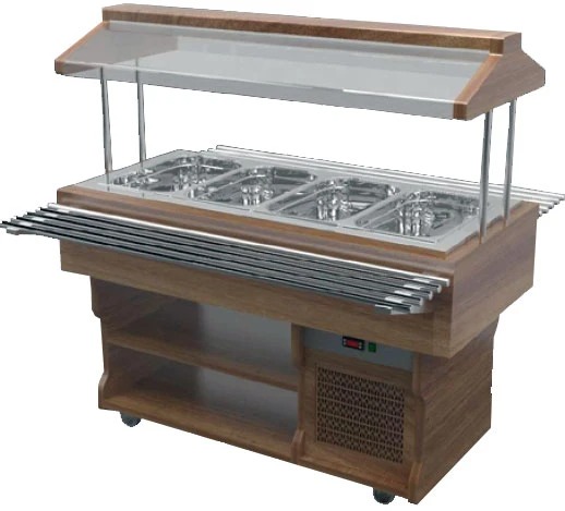 Салат-бар охлаждаемый Gastrolux ПО-187/5GN/W Woodline