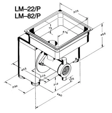 Мясорубка Koneteollisuus (KT) LM-82/P Unger алюм корпус 220В
