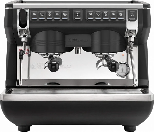 Рожковая кофемашина Nuova Simonelli Appia Life Compact 2Gr V (220V) (черная ) (экономайзер) (высокие