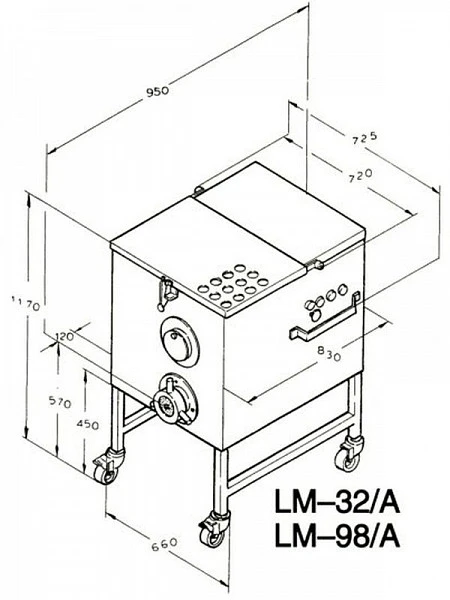 Мясорубка Koneteollisuus (KT) LM-98/A (корпус нержавеющая сталь, шнек нержавеющая сталь)