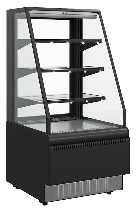 Витрина кондитерская Полюс Carboma KC70 VM 0,6-2 STANDARD 9006-9005 (открытая)