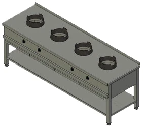 Плита газовая WOK Вулкан KSW04 (8789)