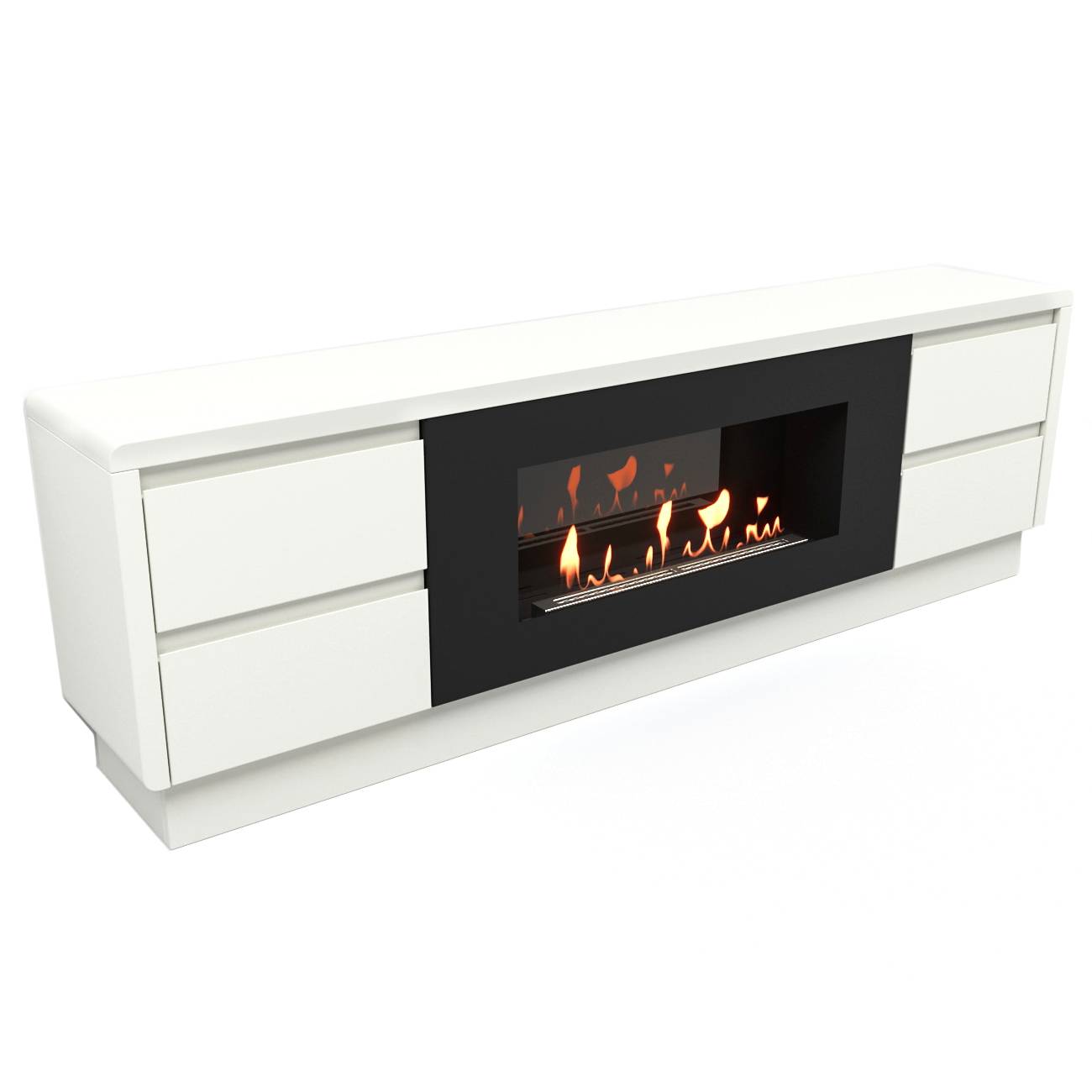 Тумба с биокамином Firelight BFP/P-1700 lux белая