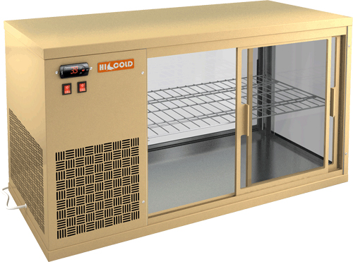 Витрина холодильная Hicold VRL 1300 L (Beige) (настольная0