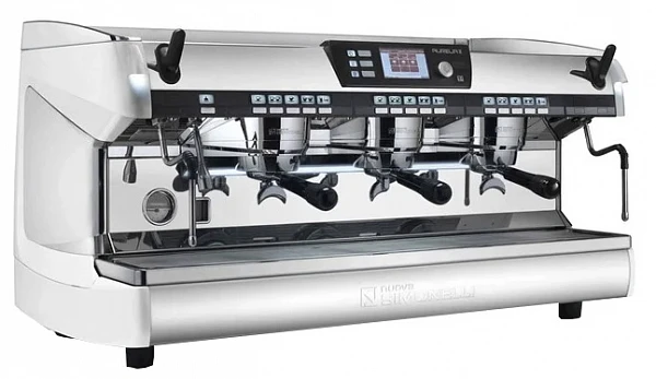 Рожковая кофемашина Nuova Simonelli Aurelia II 3Gr V (380V) (белый жемчуг) (высокие группы) (паровоз