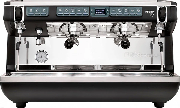 Рожковая кофемашина Nuova Simonelli Appia Life XT 2Gr V (220V) (черная) (высокие группы) (167986)