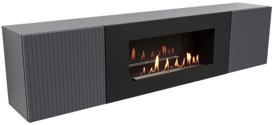 Тумба с биокамином Firelight BFP-P1700L графит