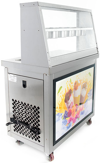 Фризер для жареного мороженого Foodatlas KCB-1F (контейнеры) (световой короб) (стол для топпингов)