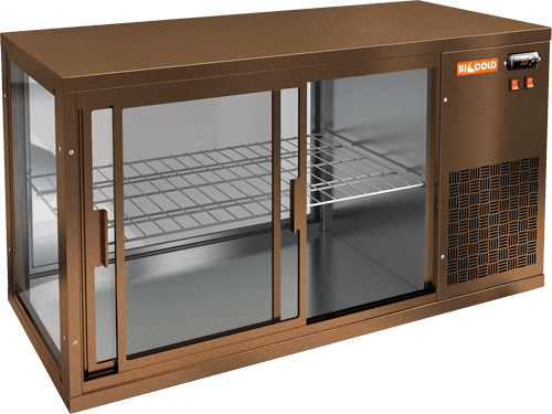 Витрина холодильная Hicold VRL 1300 R (Bronze) (настольная)