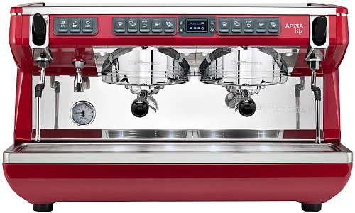 Рожковая кофемашина Nuova Simonelli Appia Life XT 2Gr (220V) (красная) (высокие группы) (экономайзер