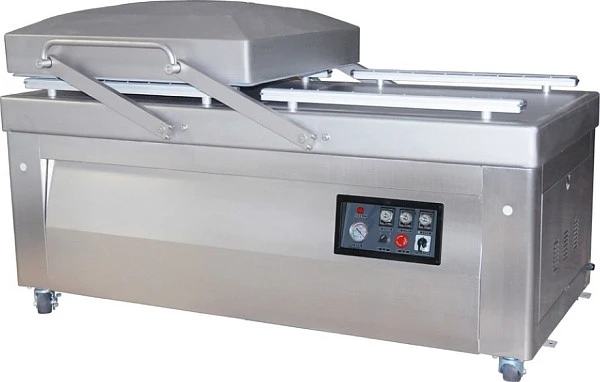 Машина вакуумной упаковки Hualian Machinery HVC-820S/2B-G SS (нерж., газ, эл. панель)