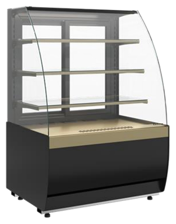 Витрина кондитерская Полюс K70 VM 1,3-2 STANDARD (открытая, горка) (9005)