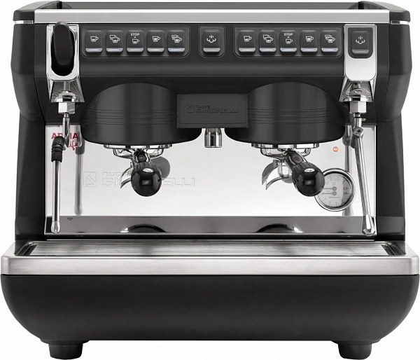 Рожковая кофемашина Nuova Simonelli Appia Life Compact 2Gr V 9220V) (черная) (экономайзер) (высокие)