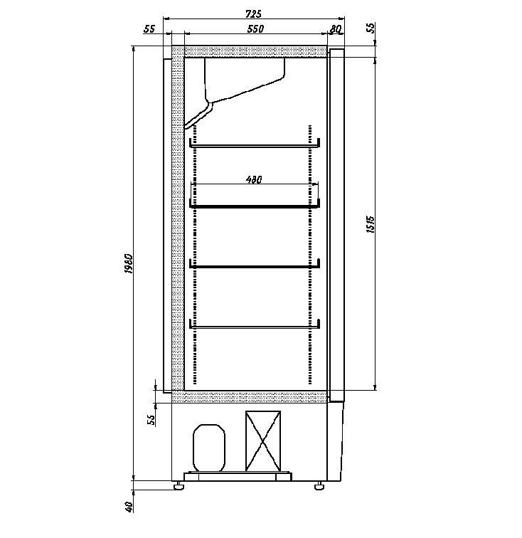 Шкаф морозильный Ариада RAPSODY R1520LX