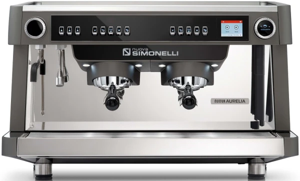 Рожковая кофемашина Nuova Simonelli AURELIA MP 2Gr (220V) (серый металлик) (высокие группы) (самоочи