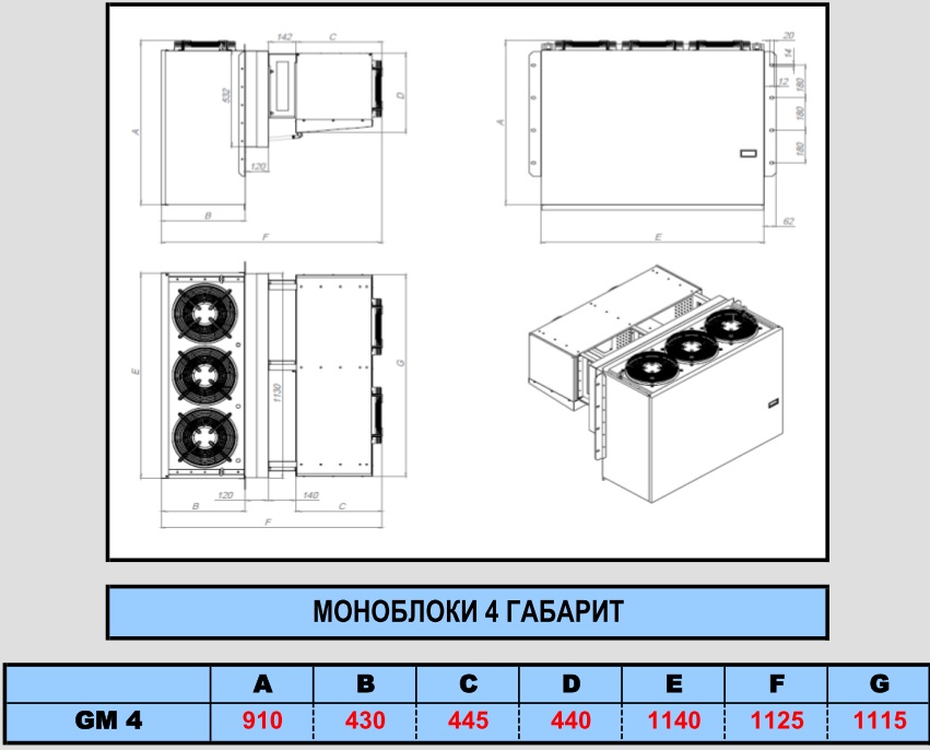 Холодильный моноблок Север MGM 435 S