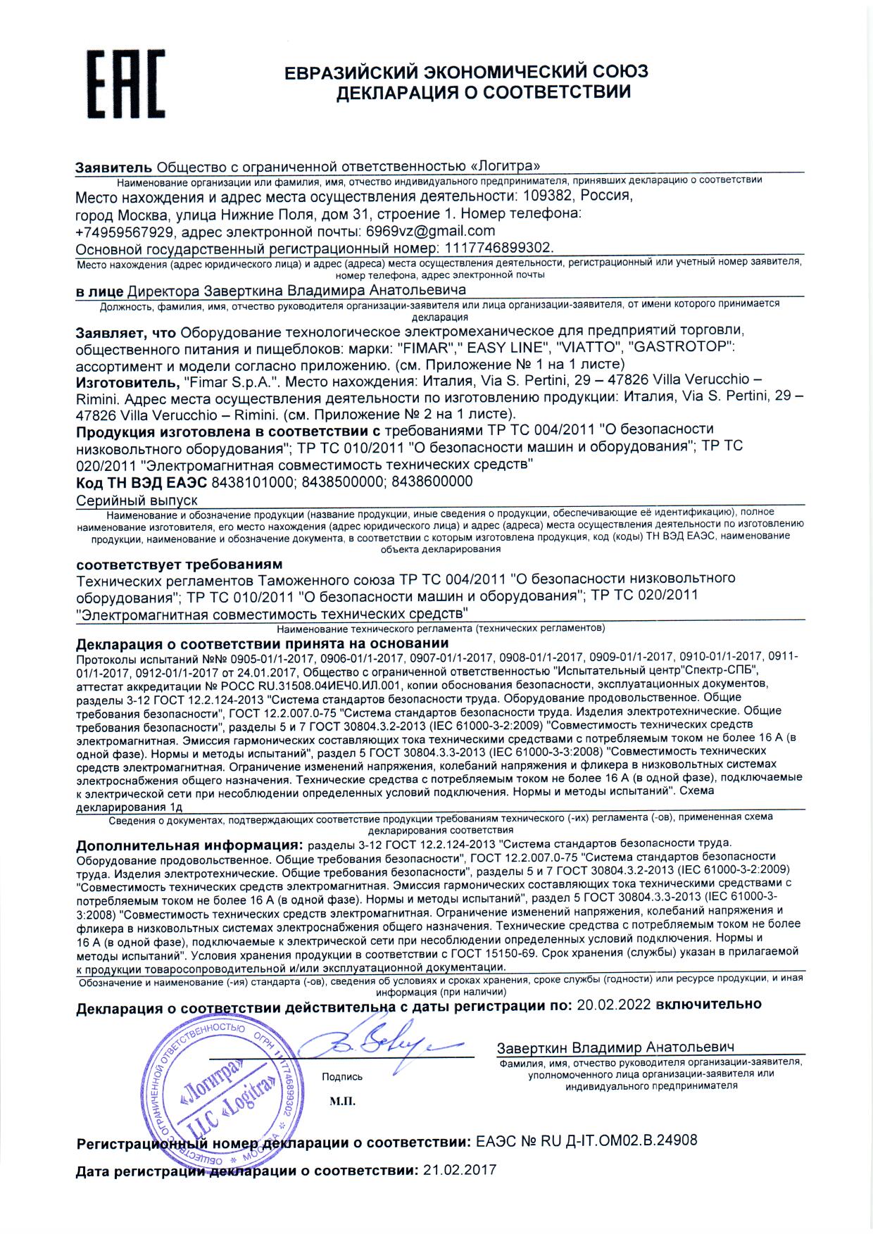 Мясорубка Fimar 12/TS (220 V, Unger)