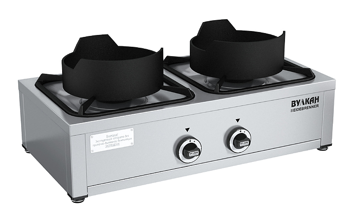 Плита газовая wok Вулкан KSB02 8071