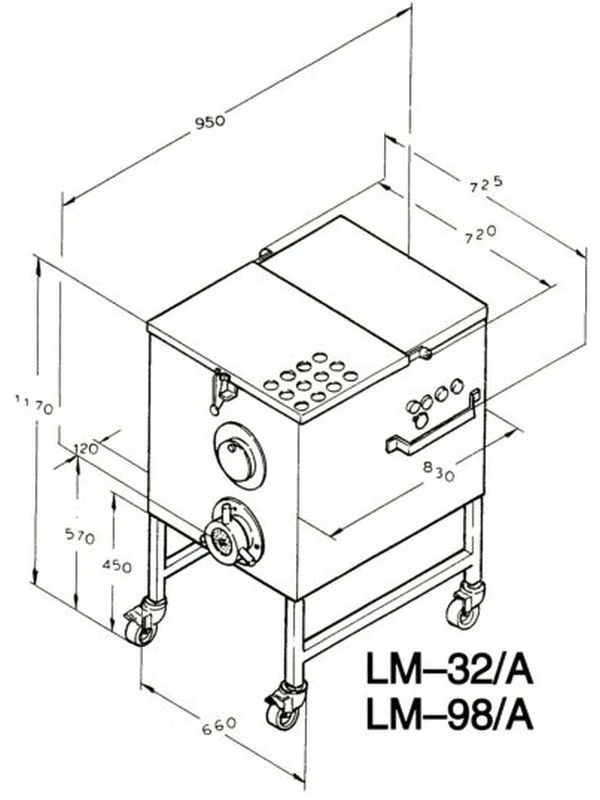 Мясорубка Koneteollisuus (KT) LM-98/A (корпус чугун., шнек алюминиевый)