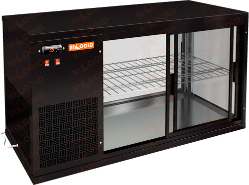 Витрина холодильная Hicold VRL 1300 L (Black) (настольная)