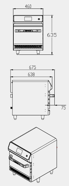 Печь высокоскоростная Kocateq MWO IMPG 1200/2300 10 SC