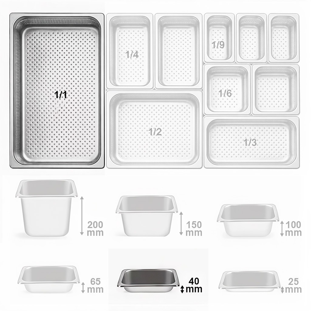 Гастроемкость перфорированная Kocateq GN1/1*4 см (11040-62P)