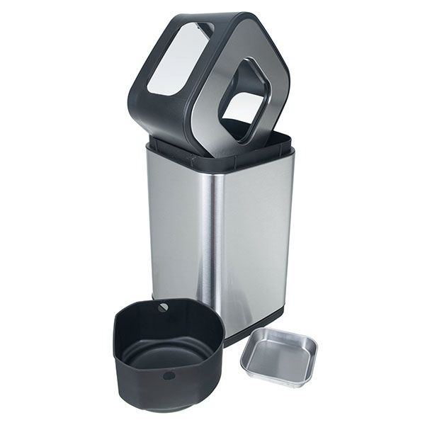 Урна уличная квадратная, пепельница Foodatlas JAH-3223, 30л
