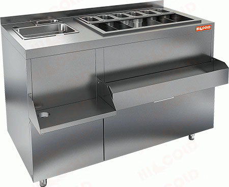 Барная станция коктейльная закрытая Hicold НБМКС-12/6БПК