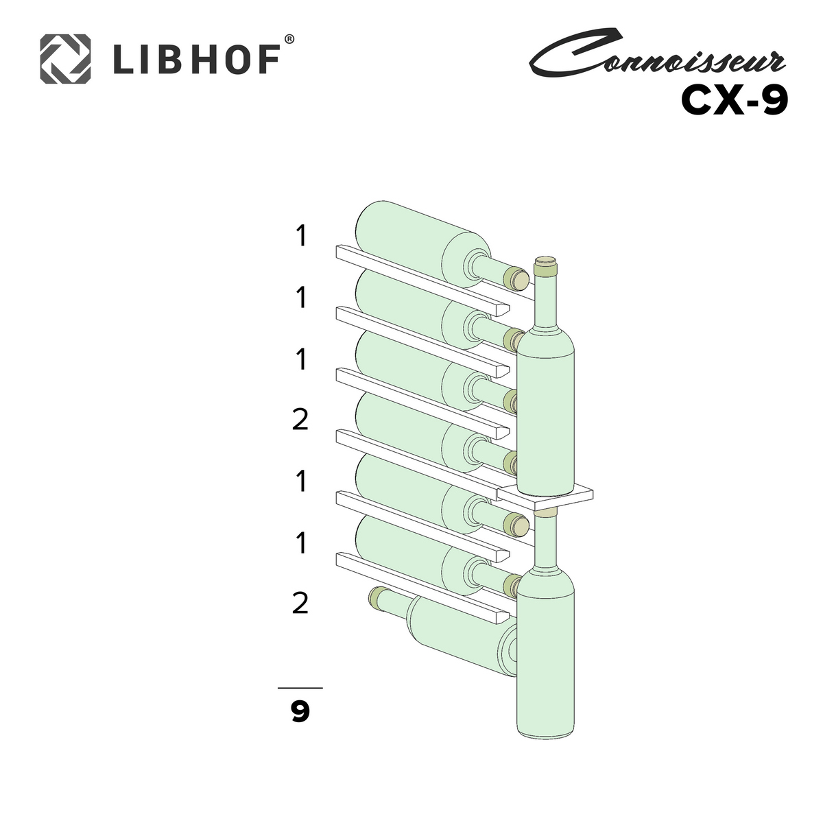 Встраиваемый винный шкаф Libhof CX-9 Black