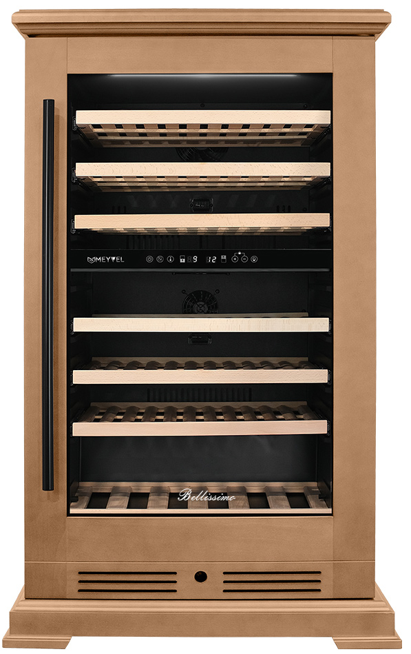Винный шкаф двухзонный Meyvel MV77PRO-KBT2 (Натуральный бук)