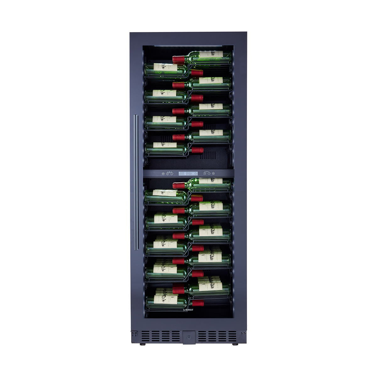 Винный шкаф двухзонный Libhof EZD-104 Black