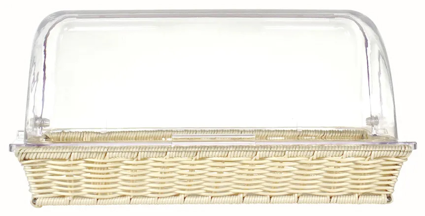 Корзинка пластиковая Luxstahl 415х280 мм бежевая [KT3426]