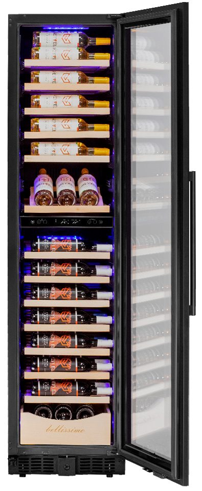 Винный шкаф двухзонный Meyvel MV106-KBT2 (Slim)