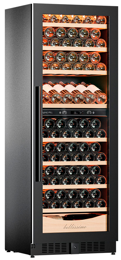 Винный шкаф двухзонный Meyvel MV95-KBT2 (Slim)