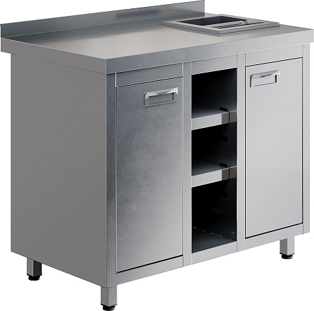 Барная станция для кофемашин Restoinox БСНКР-12/7-БП с нок-бокс