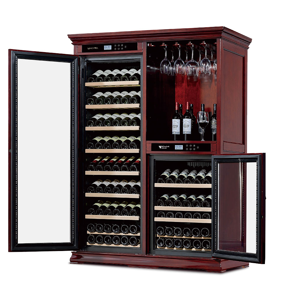 Винный шкаф двухзонный Meyvel MV154-WM2-BAR-C