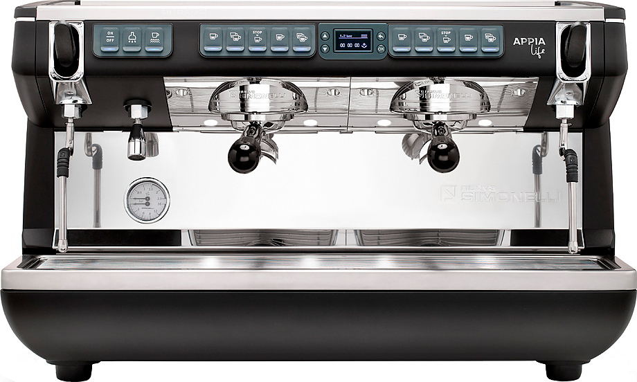 Рожковая кофемашина Nuova Simonelli Appia Life XT 2Gr V 220V черная+высокие группы (167986)