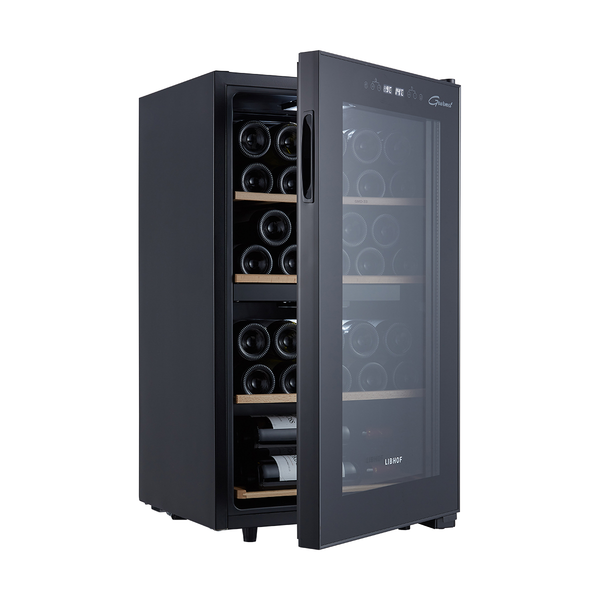 Винный шкаф двухзонный Libhof GMD-33 Black