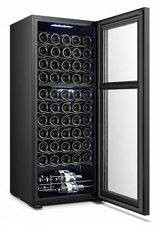 Винный шкаф монотемпературный Hurakan HKN-WNC160CDW