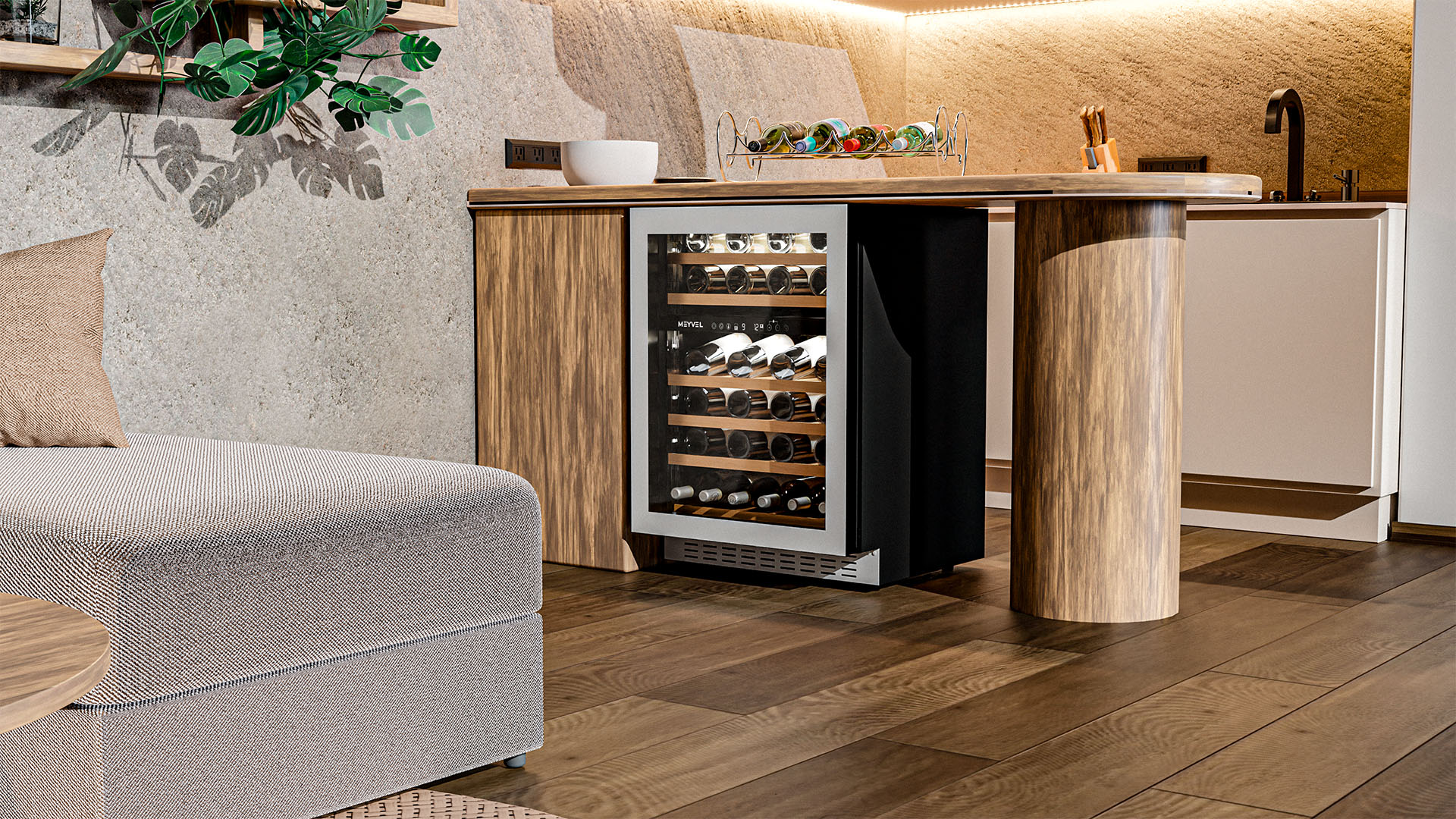 Винный шкаф двухзонный Meyvel MV46NH-KWT2