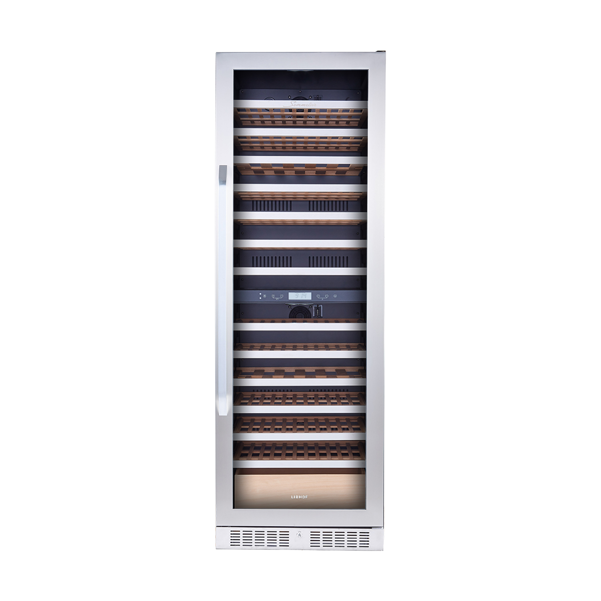 Винный шкаф двухзонный Libhof SED-161 Silver