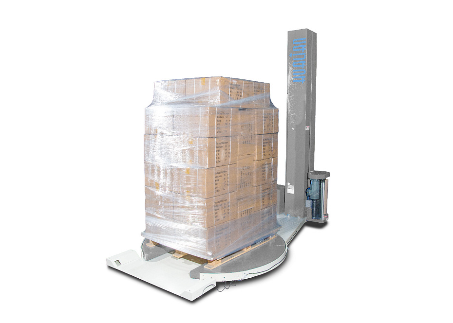 Паллетоупаковщик Hualian Machinery HL-1650F Эко с E-платформой (с моторизированной кареткой с престрейчем)