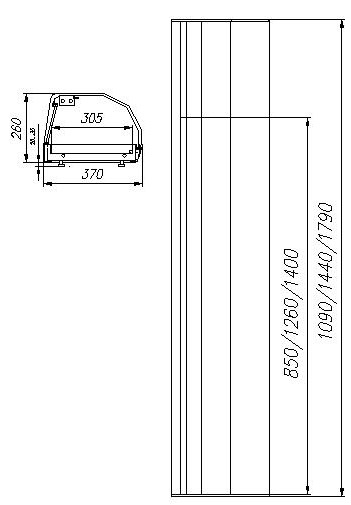 Витрина для суши (суши-кейс) Полюс A37 SM 1,8-1 (ВХСв-1,8 суши-кейс)