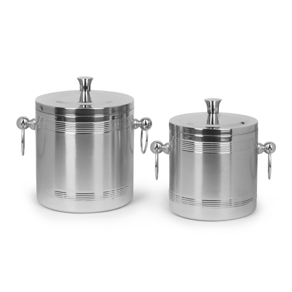 Ведро для льда Luxstahl d=140/125мм h=140 нерж [RGS-I0810]