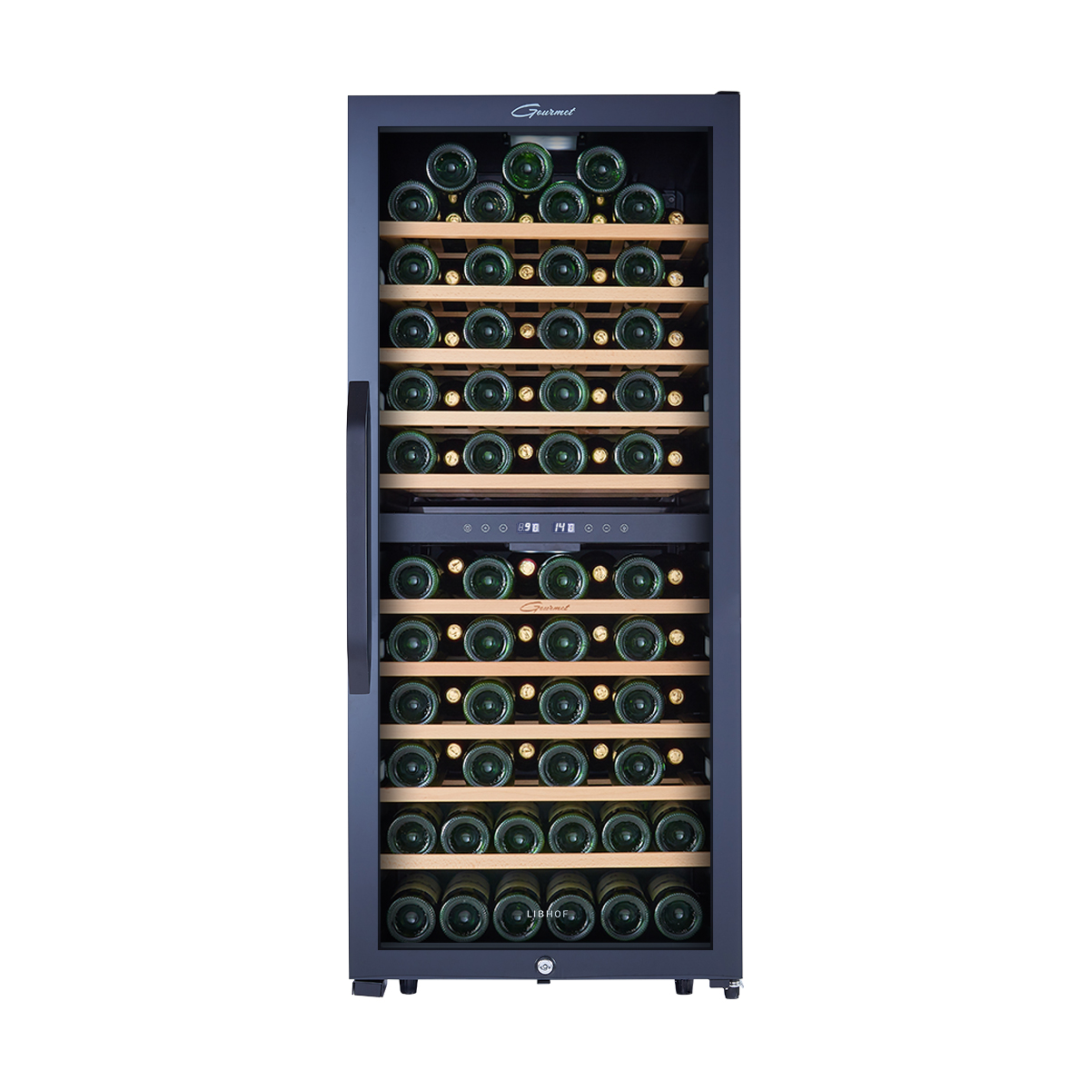 Винный шкаф двухзонный Libhof GMD-87 Black